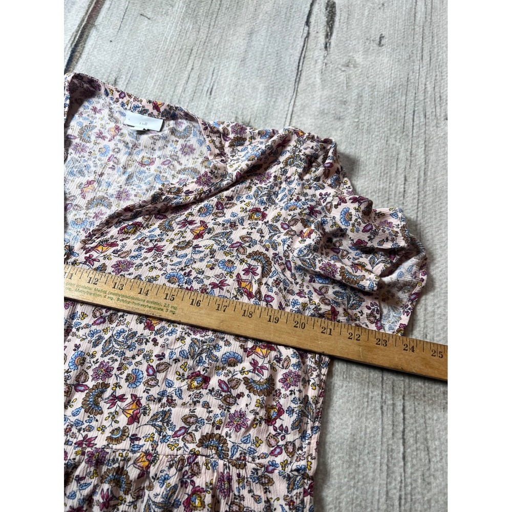 J. Jill Maxi Dress Women Large Pink Floral Paisley Boho Cottagecore Button Front - Picture 5 of 6